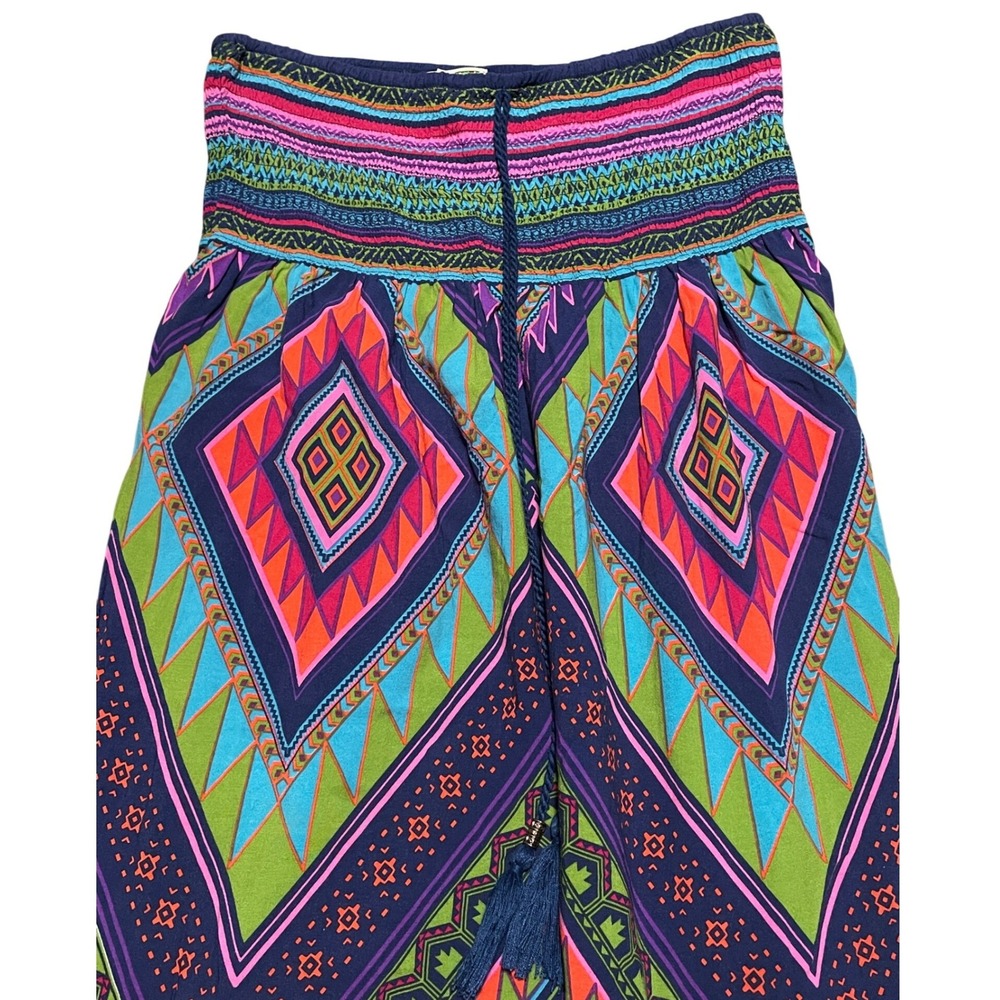 Flying Tomato Colorful Convertible Smocked Strapless Dress Maxi Skirt Large - Picture 3 of 9